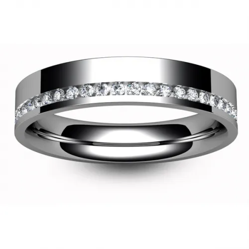 Diamond Wedding Ring - Half Channel Set - All Metals